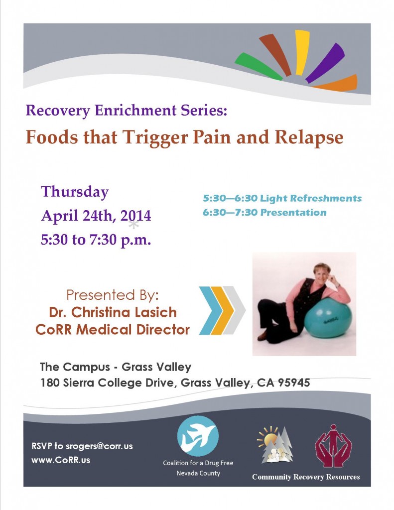 Foods that Trigger Pain and Relapse 4-24-14